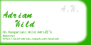 adrian wild business card